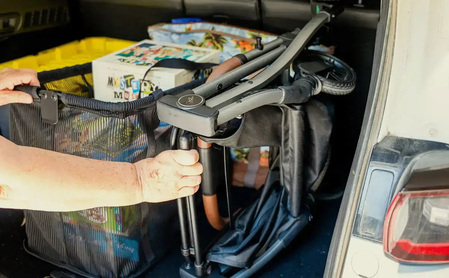 Hopfällbar shoppingvagn i aluminium – byggt för att hålla