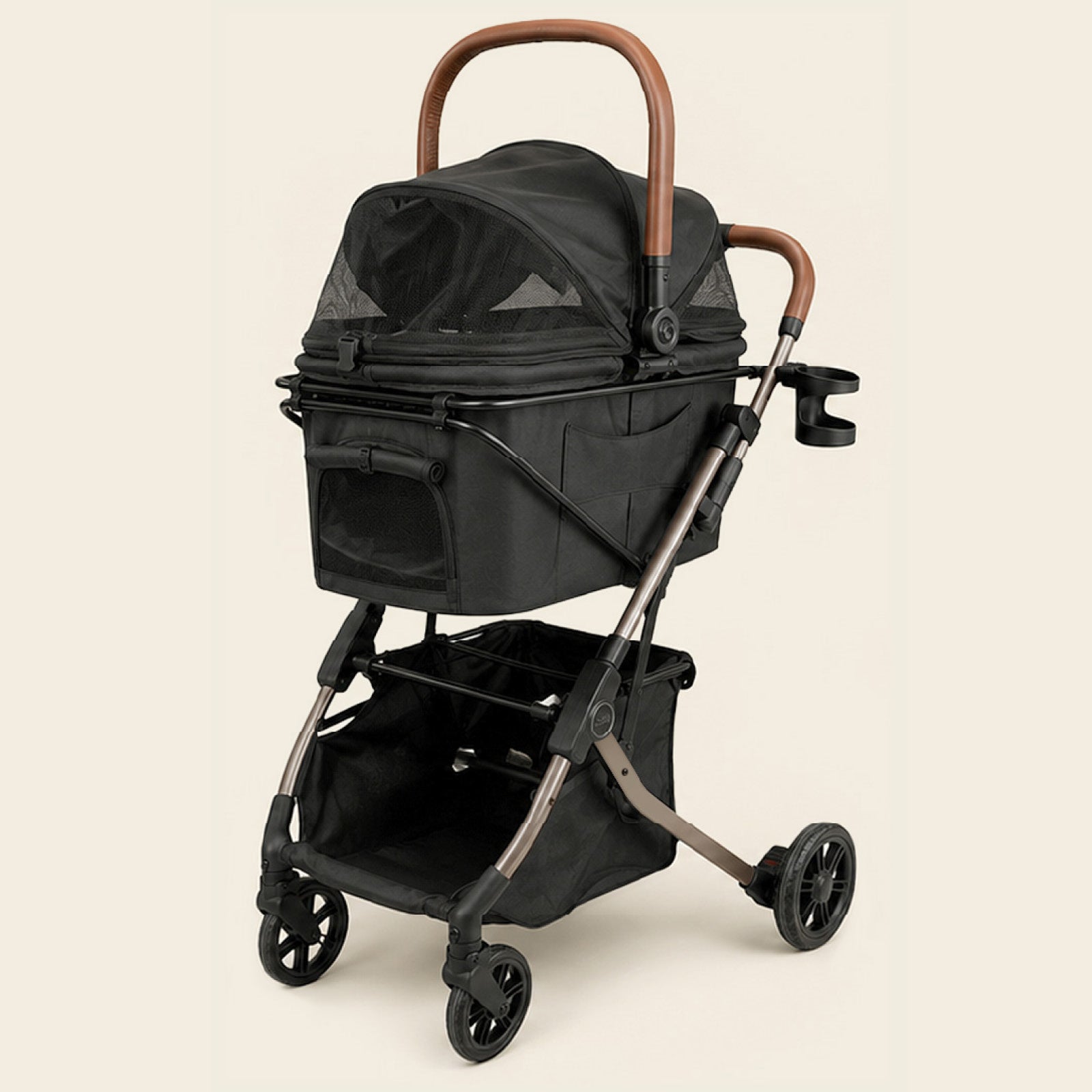 Strolee Pet Basket, Black